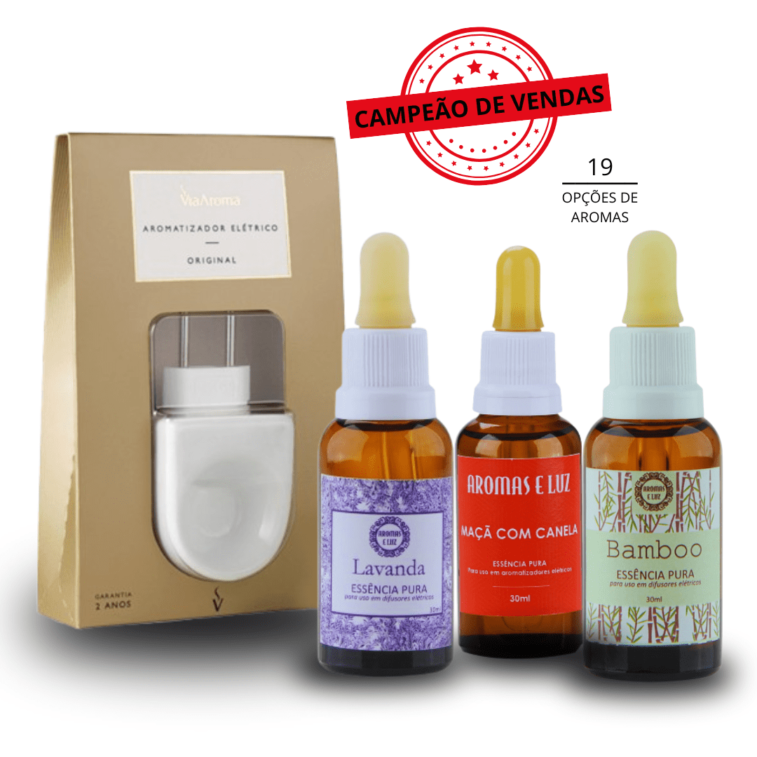 Monte seu Kit 3 Essências 30ml cada + Aromatizador Elétrico
