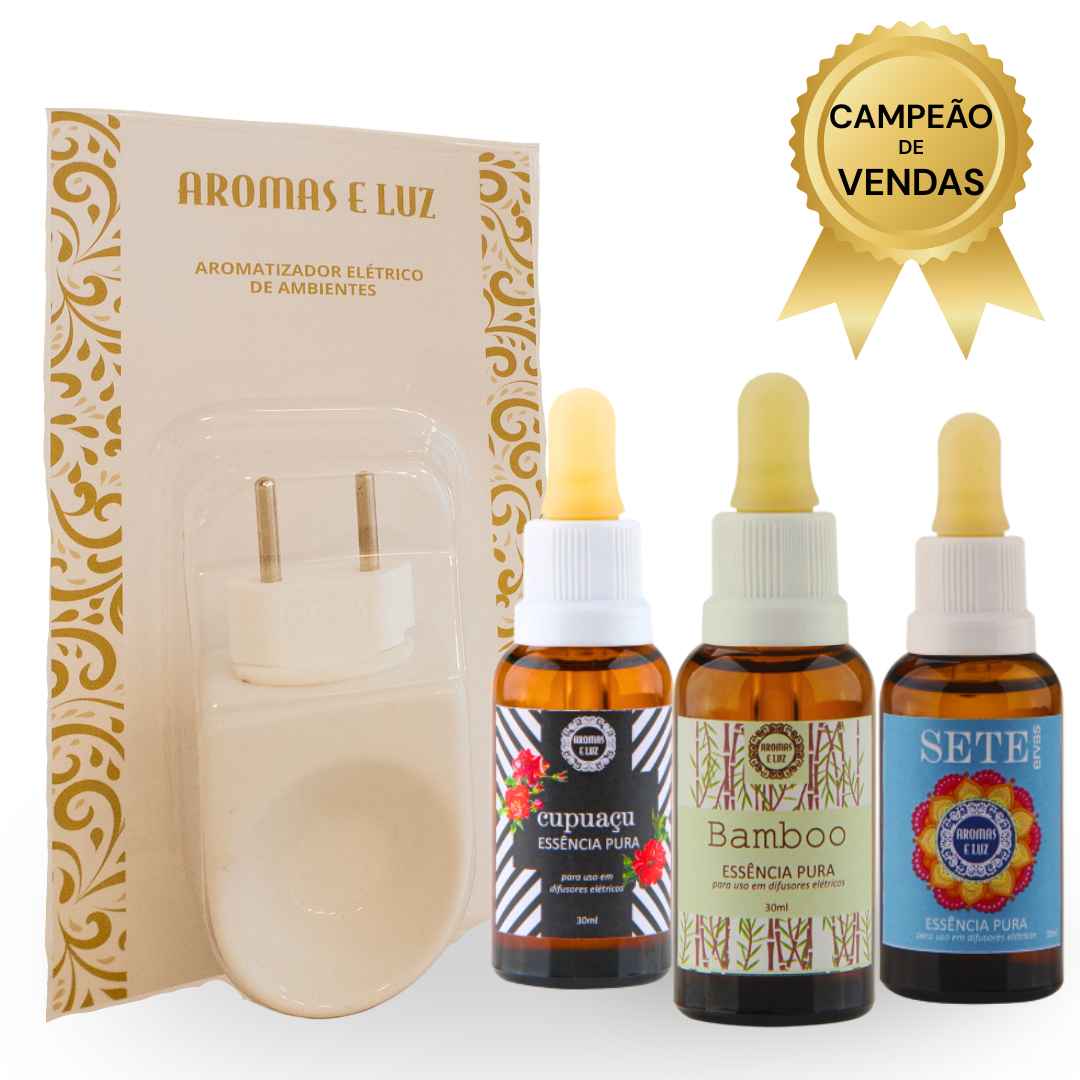 Monte seu Kit 3 Essências 30ml cada + Aromatizador Elétrico