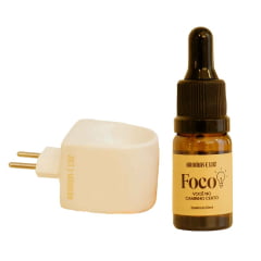 Kit Aromatizador Elétrico de porcelana + Essência Foco 10ml