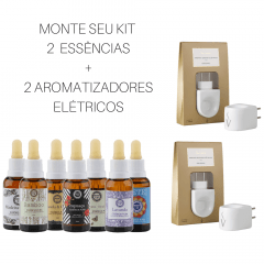 Monte seu Kit 2 Essências + 2 Aromatizadores Elétricos