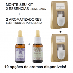 Monte seu Kit 2 Essências + 2 Aromatizadores Elétricos