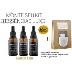 Monte seu Kit 3 Essências Luxo + Aromatizador Elétrico