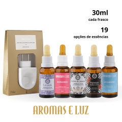 Monte seu Kit 5 Essências + Aromatizador Elétrico de Porcelana