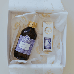 Kit Presente Água Perfumada  Lavanda + Essência Lavanda