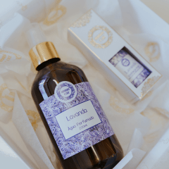 Kit Presente Água Perfumada  Lavanda + Essência Lavanda